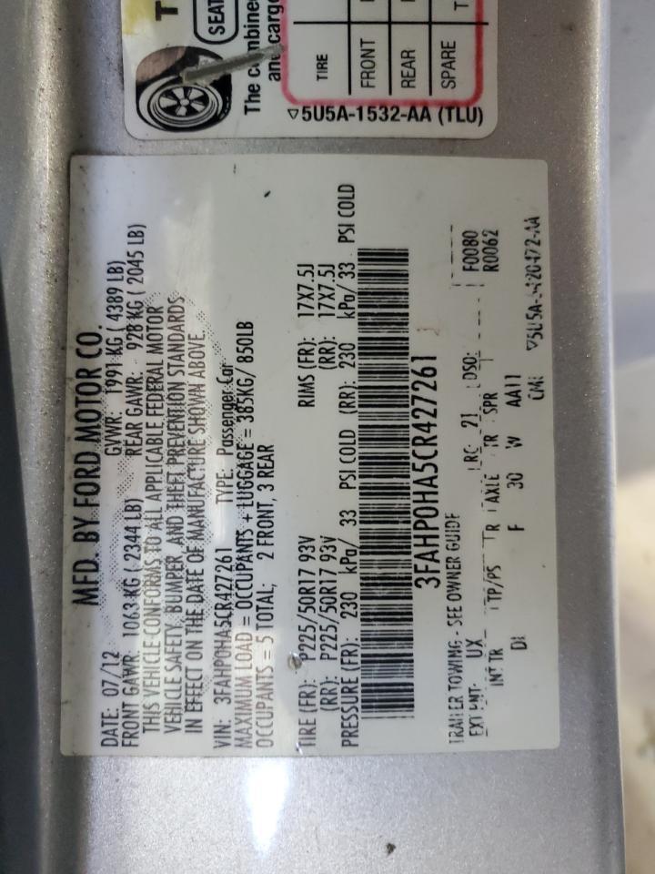 2012 FORD FUSION