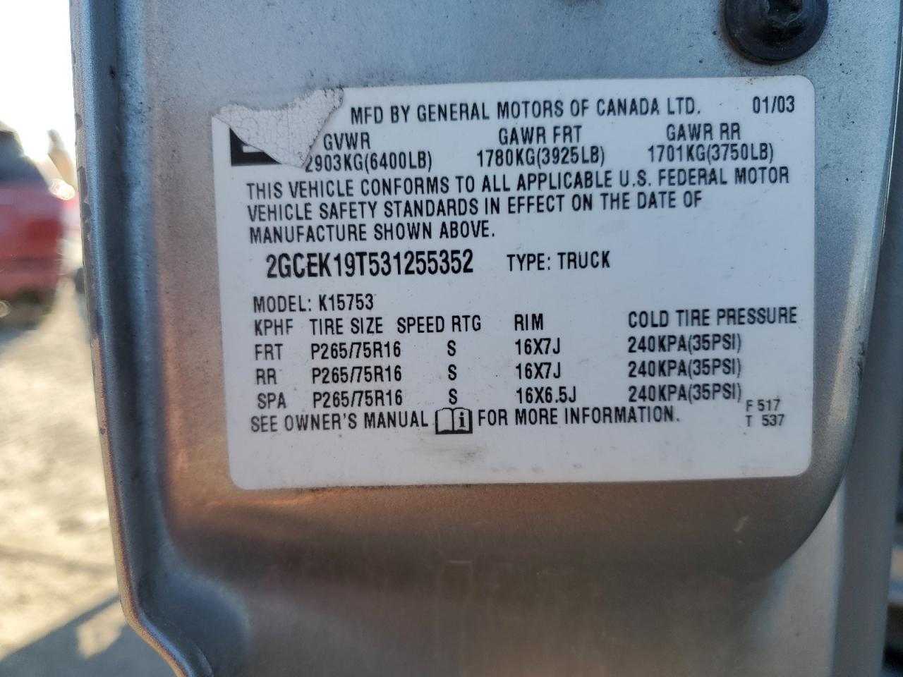 2003 CHEVROLET Silverado