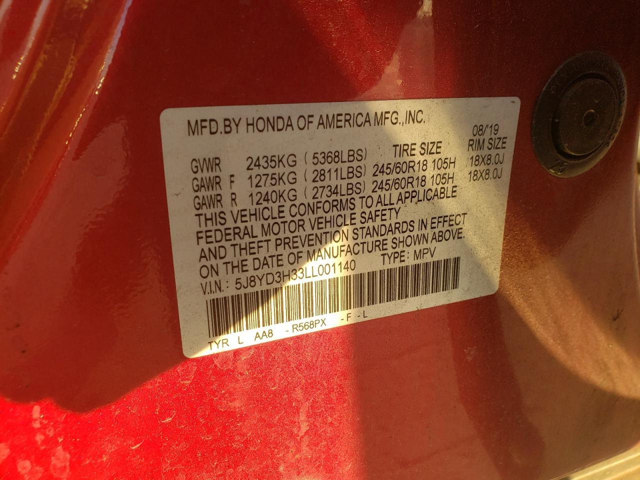 2020 ACURA MDX
