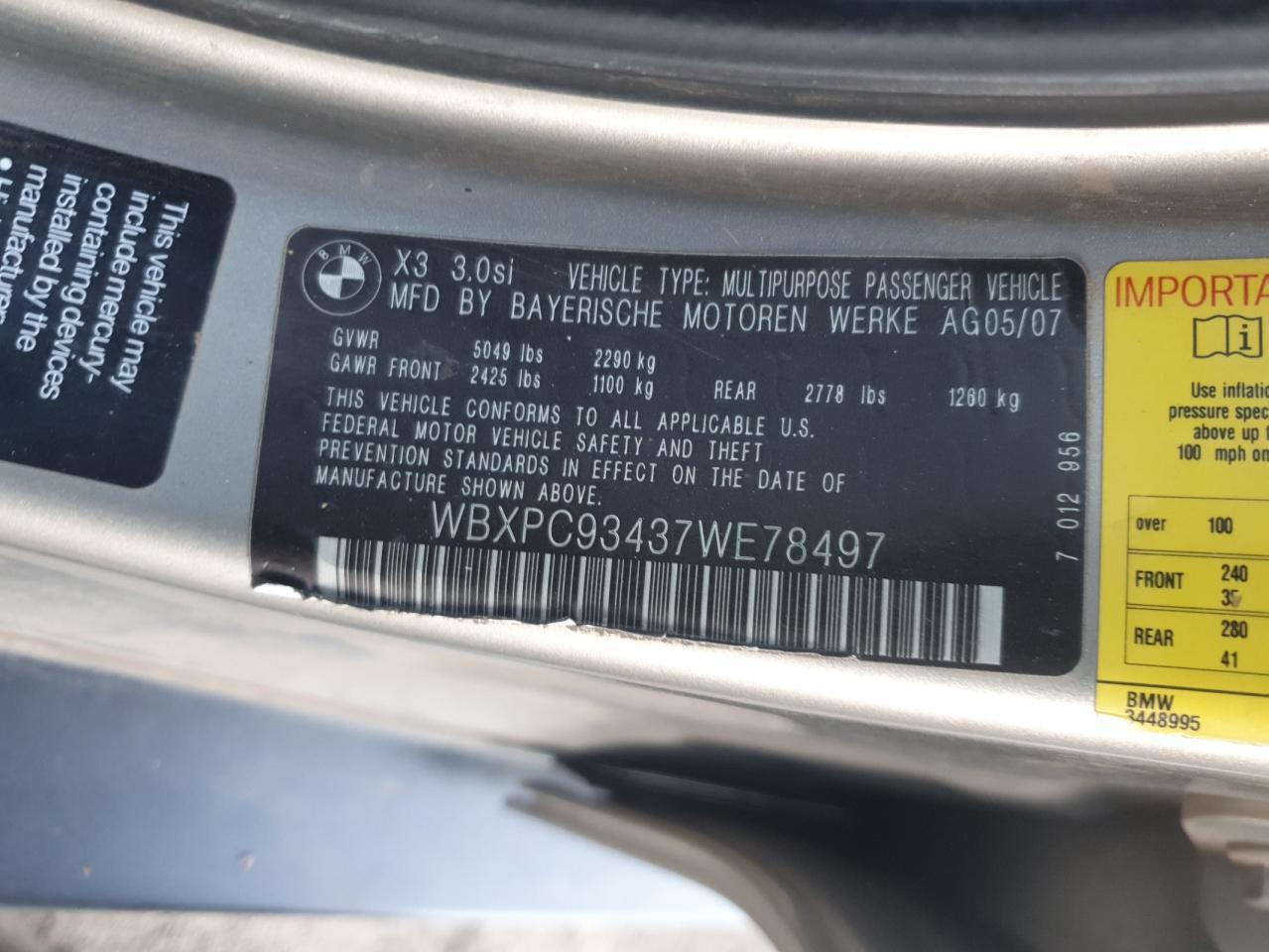 2007 BMW X3