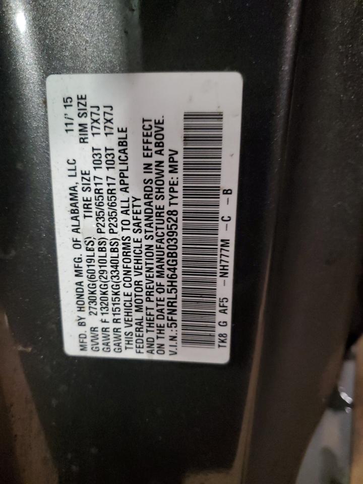 2016 HONDA ODYSSEY