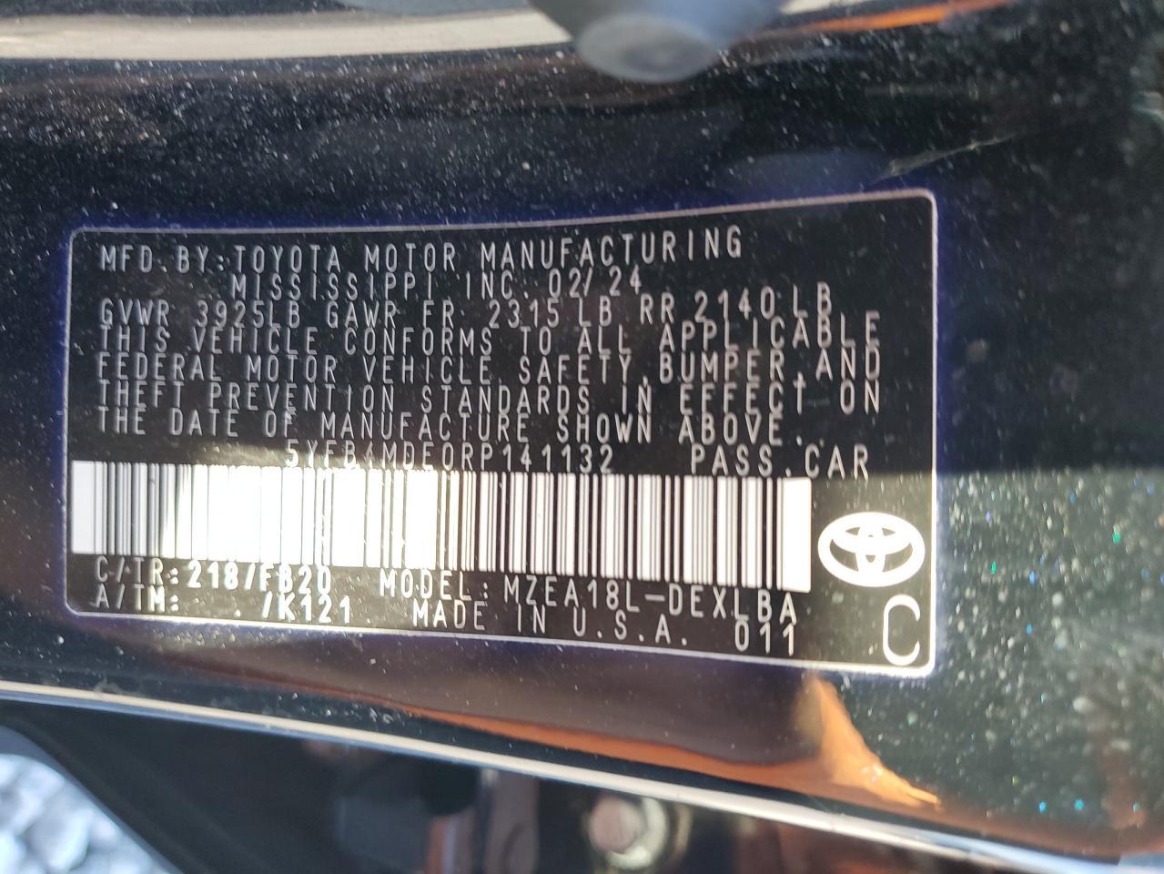 2024 TOYOTA COROLLA