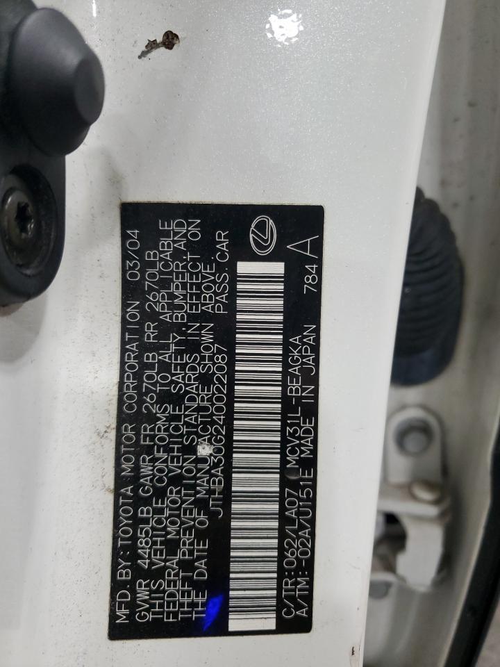 2004 LEXUS ES 330