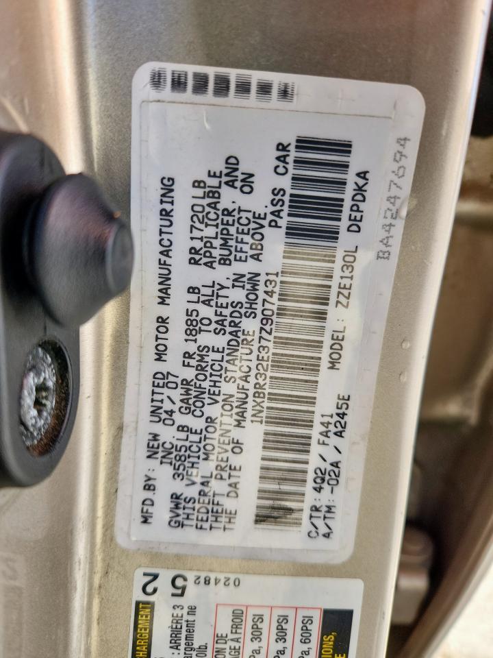 2007 TOYOTA COROLLA