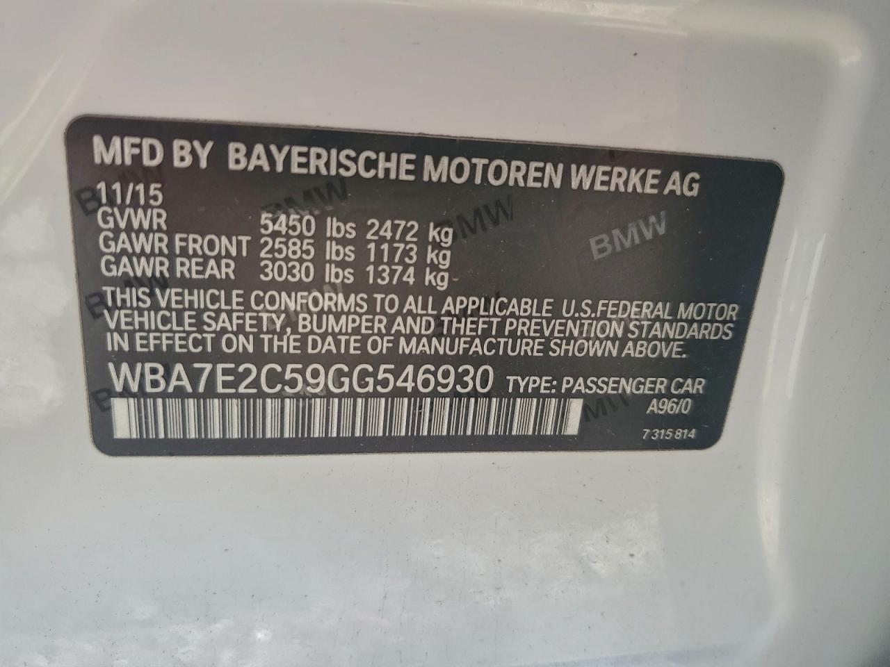 2016 BMW 7 series