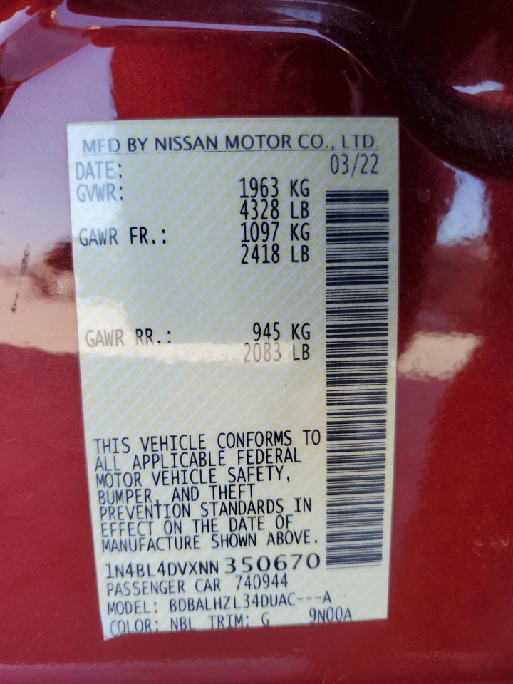 2022 NISSAN ALTIMA