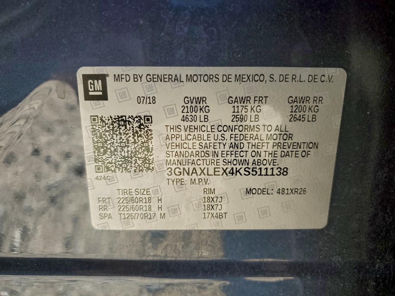 2019 CHEVROLET EQUINOX