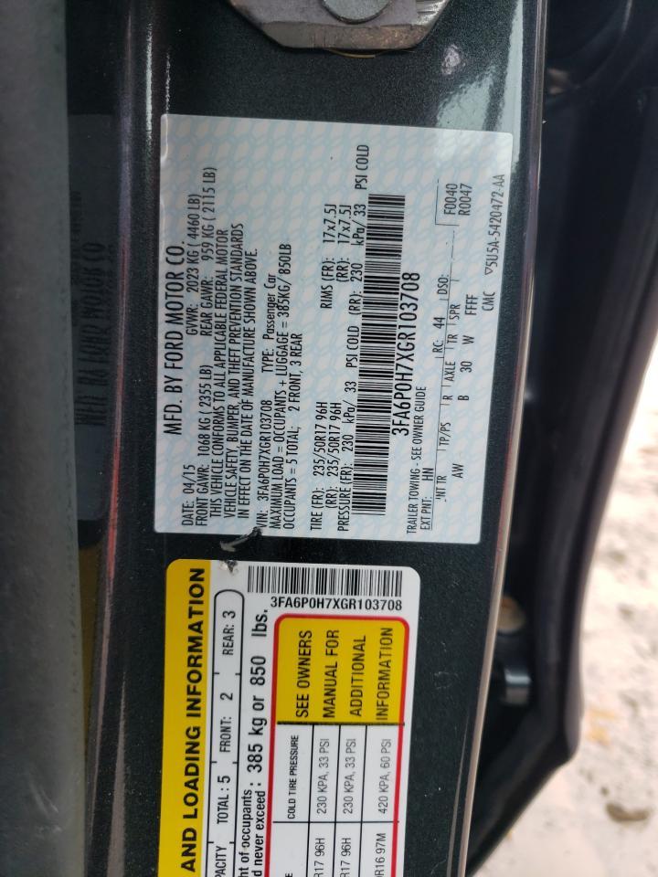 2016 FORD FUSION