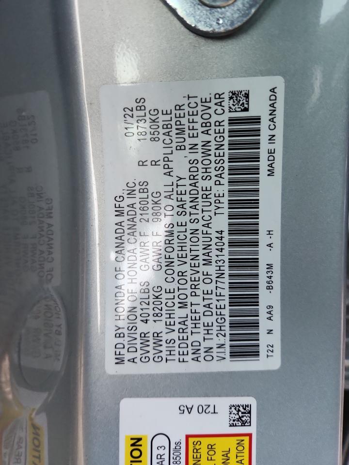 2022 HONDA CIVIC