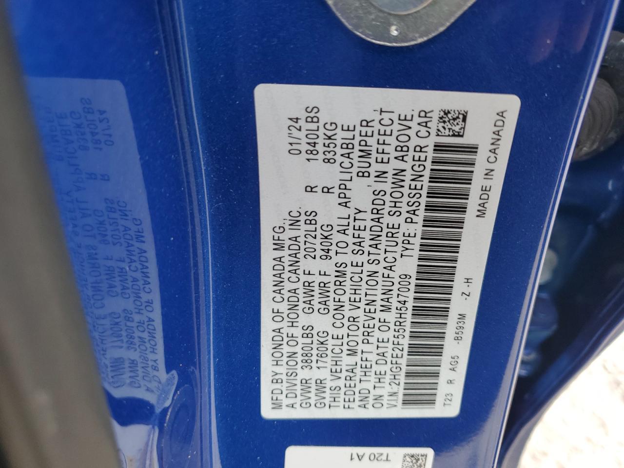 2024 HONDA CIVIC