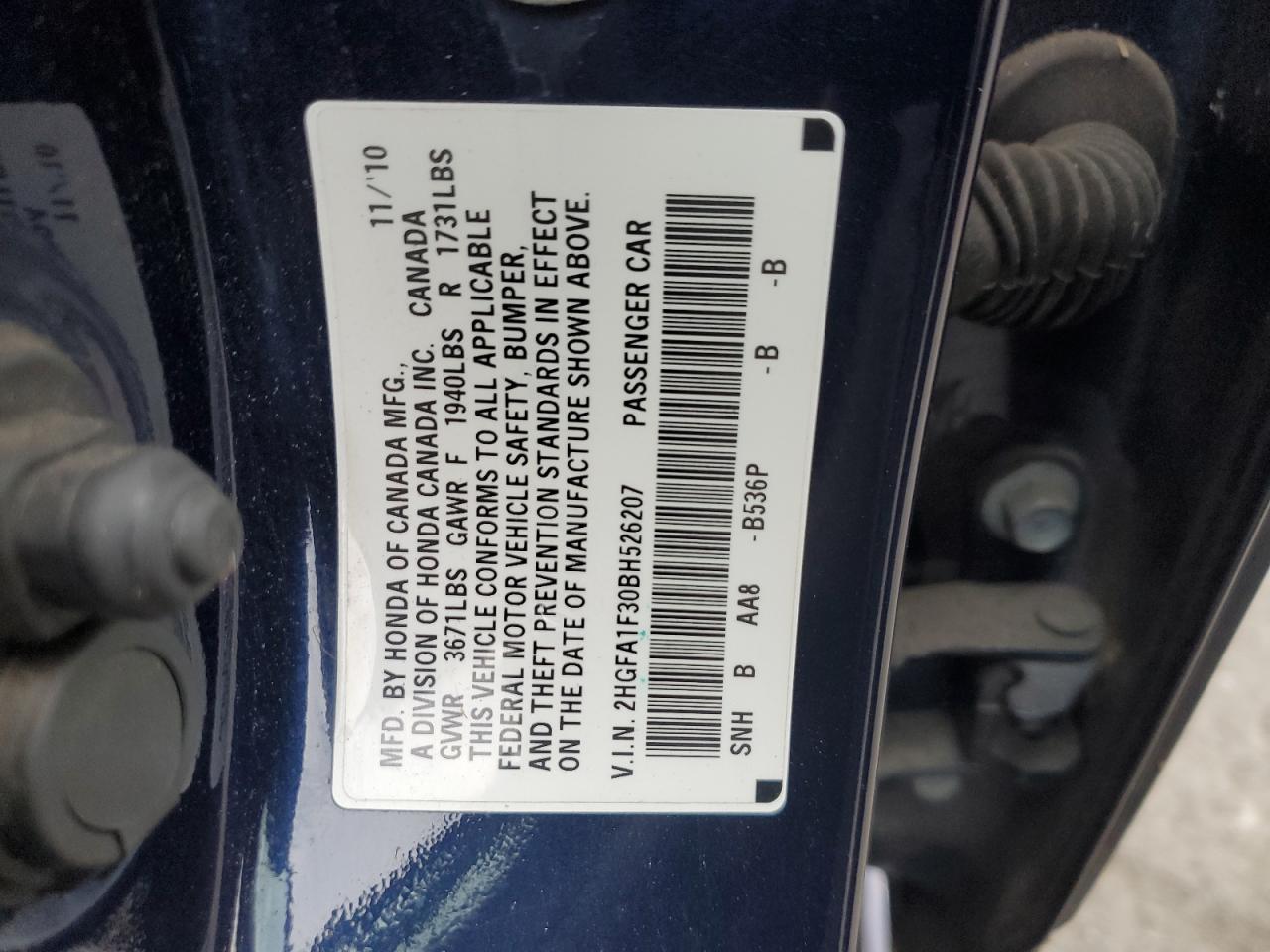 2011 HONDA CIVIC