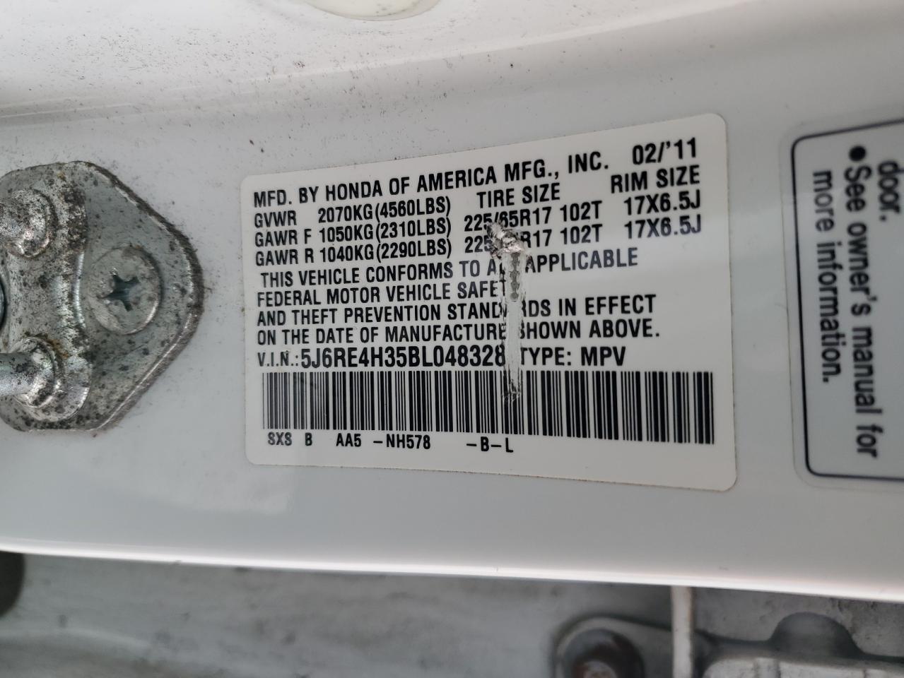 2011 HONDA CR-V