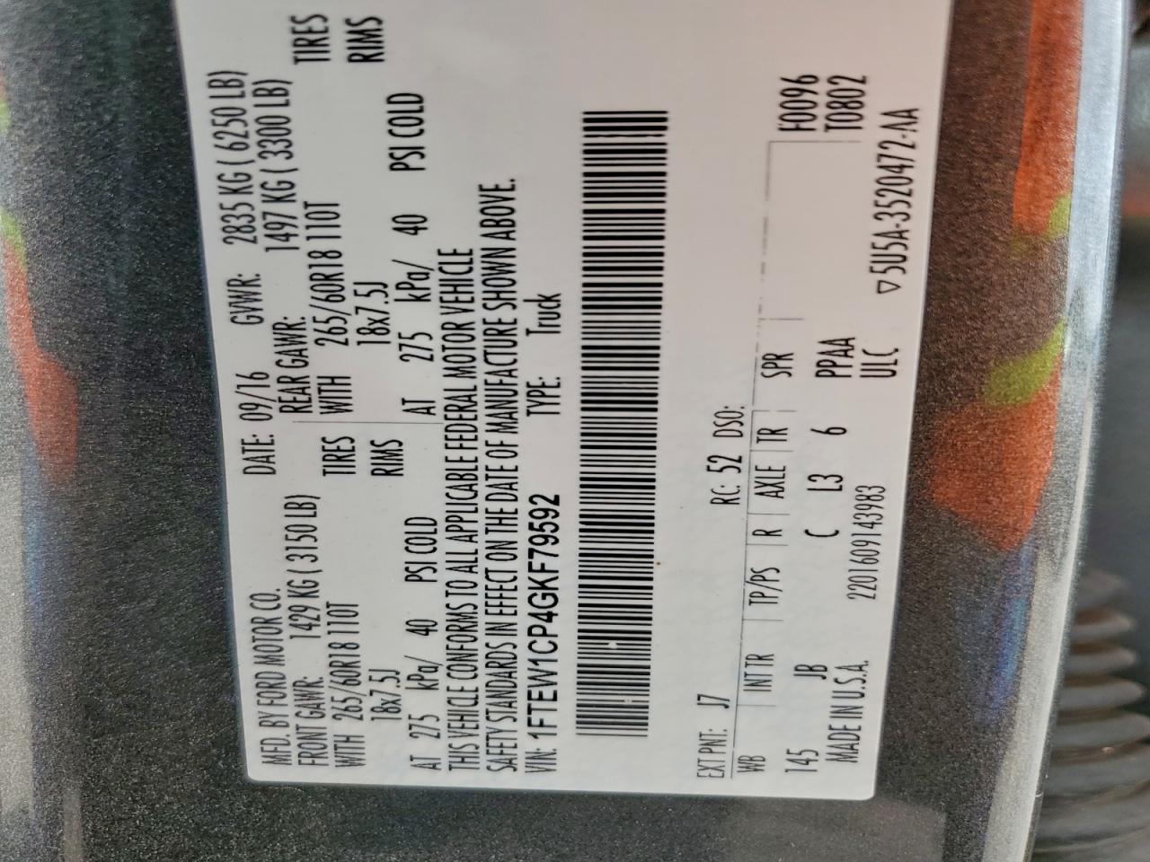 2016 FORD F-150