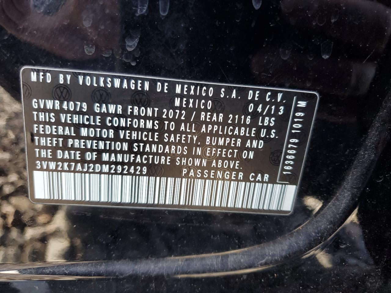 2013 VOLKSWAGEN JETTA