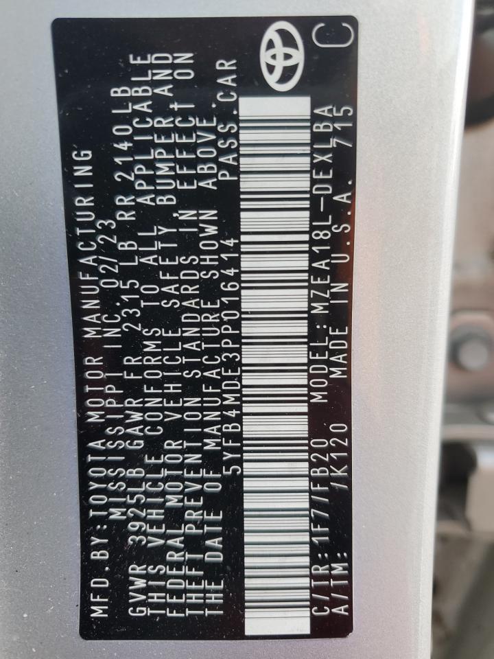 2023 TOYOTA COROLLA