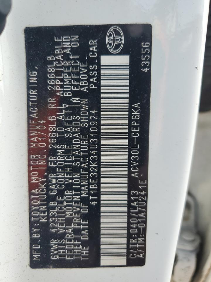 2004 TOYOTA CAMRY