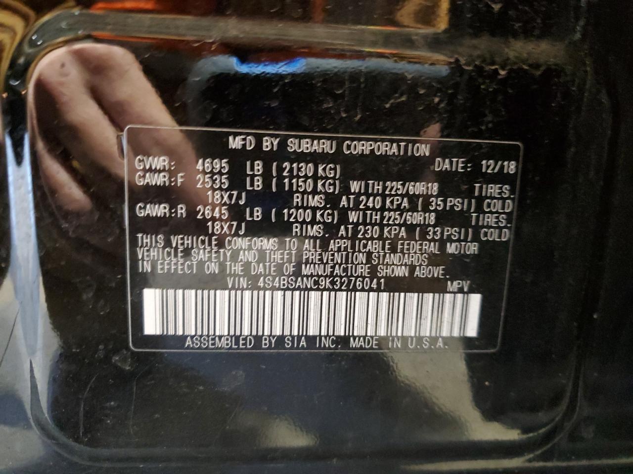 2019 SUBARU Outback