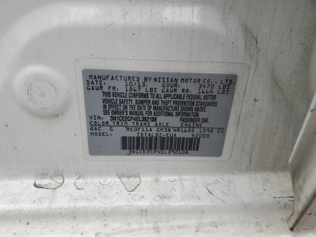 2014 NISSAN Versa Note