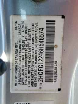 2006 HONDA CIVIC