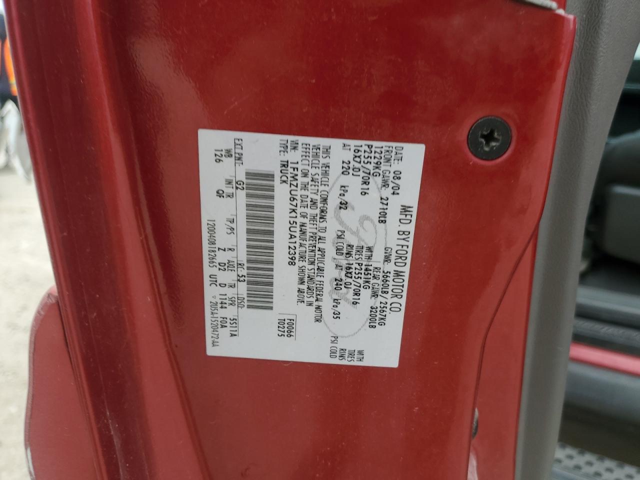 2005 FORD Explorer Sport Trac