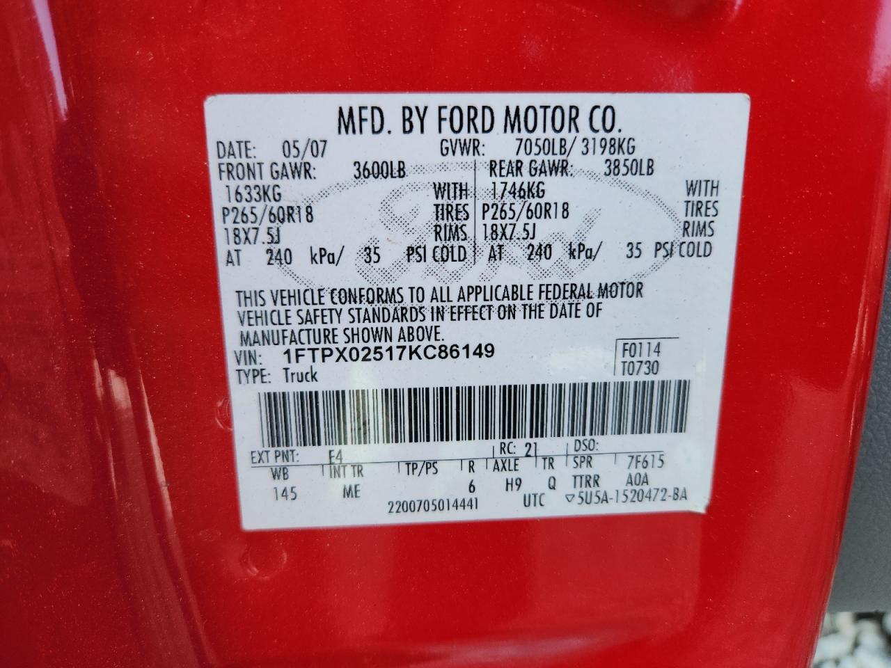 2007 FORD F-150