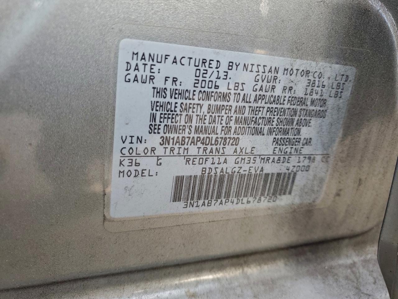 2013 NISSAN SENTRA