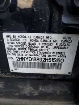2002 ACURA MDX
