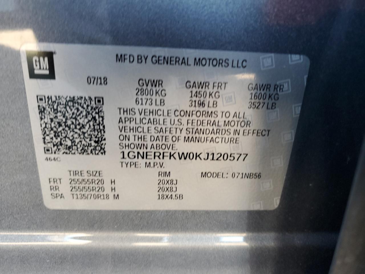 2019 CHEVROLET TRAVERSE