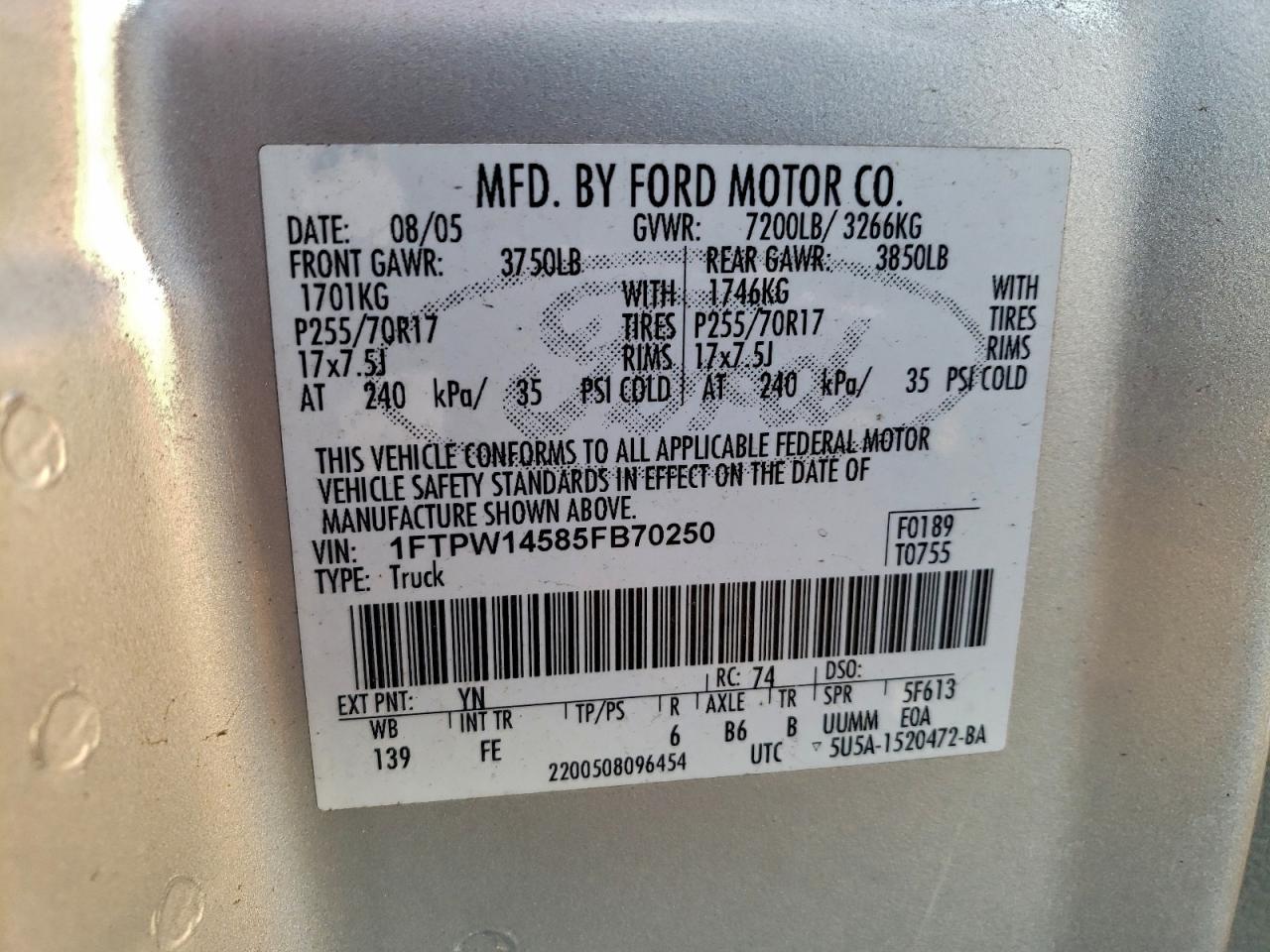 2005 FORD F-150 Lightning