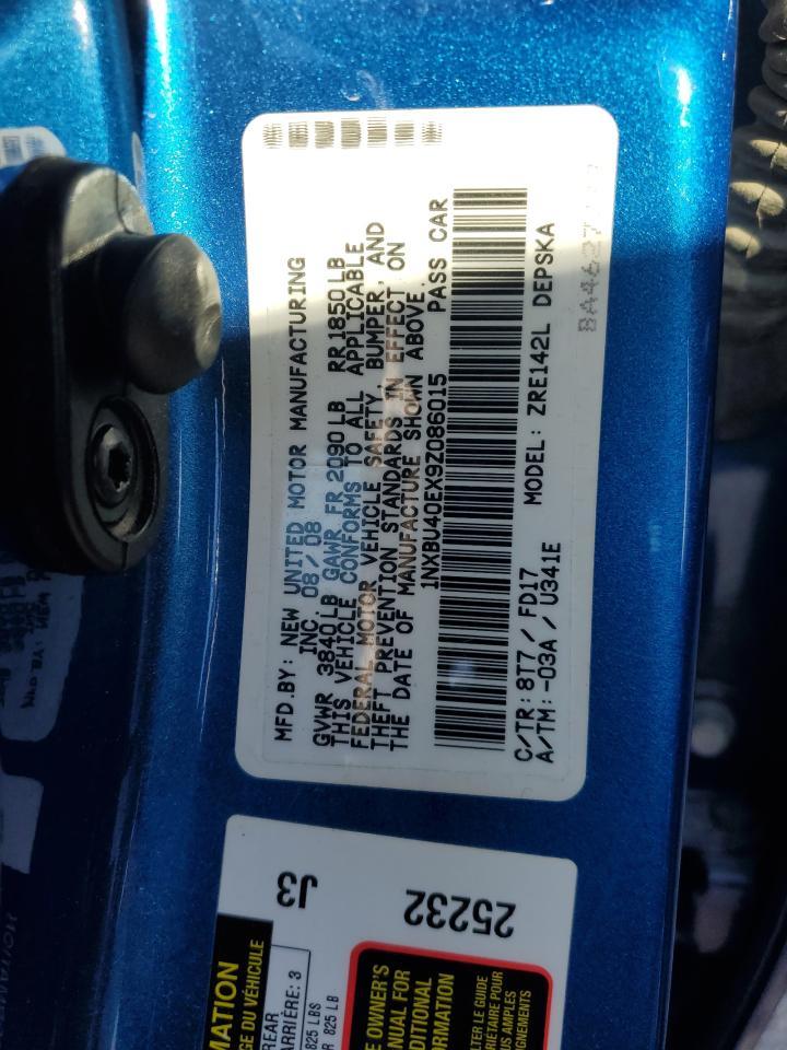2009 TOYOTA COROLLA
