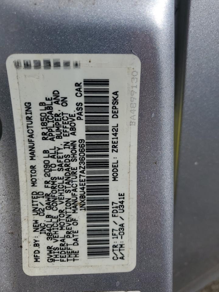 2010 TOYOTA COROLLA