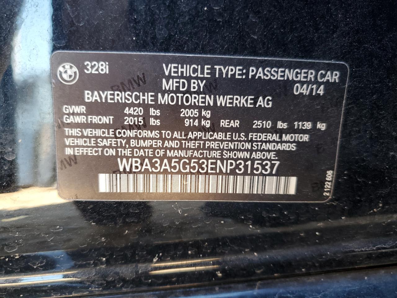 2014 BMW 3 SERIES