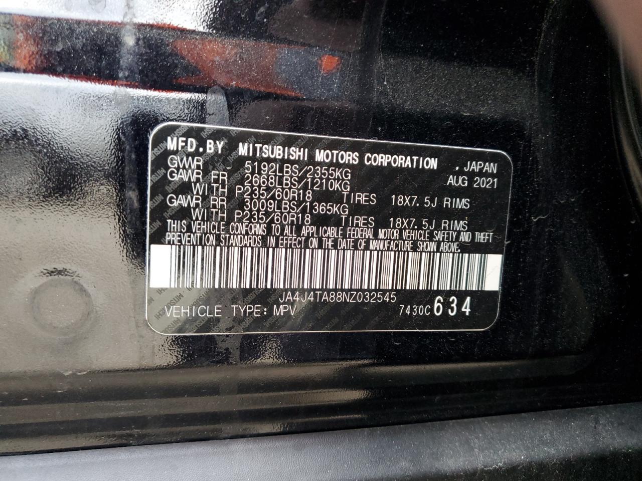 2022 MITSUBISHI outlander