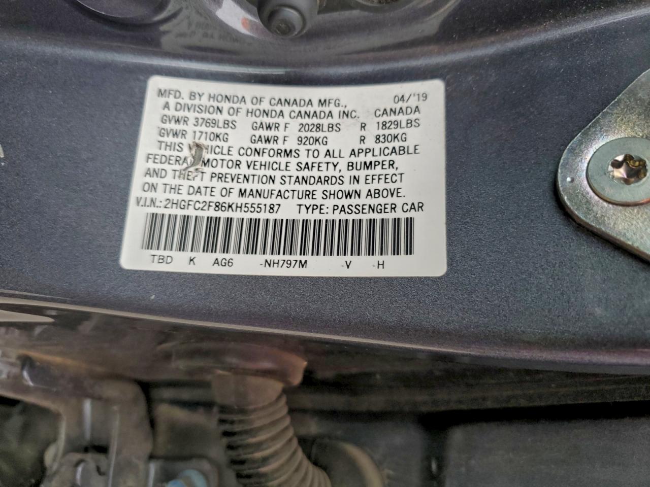 2019 HONDA CIVIC