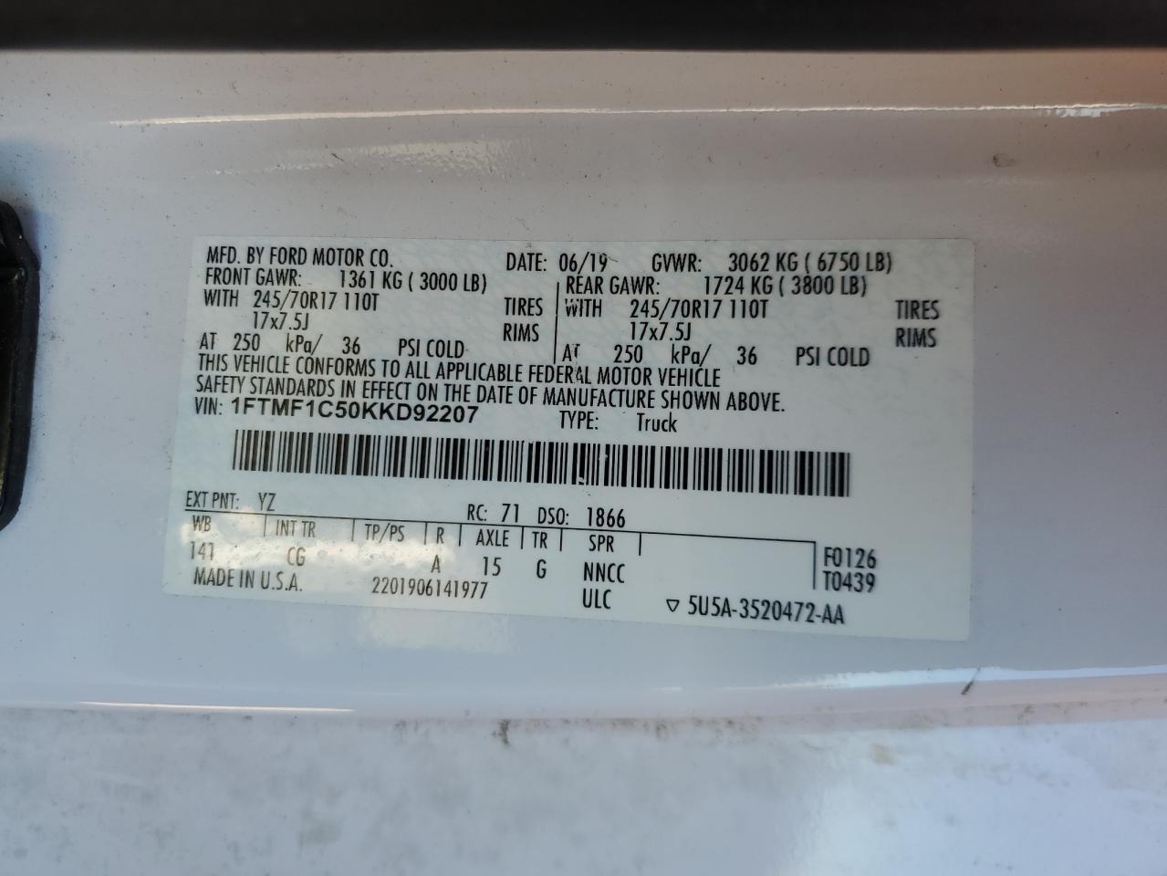 2019 FORD F-150