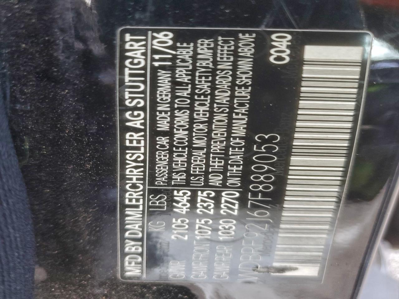 2007 MERCEDES-BENZ C-CLASS