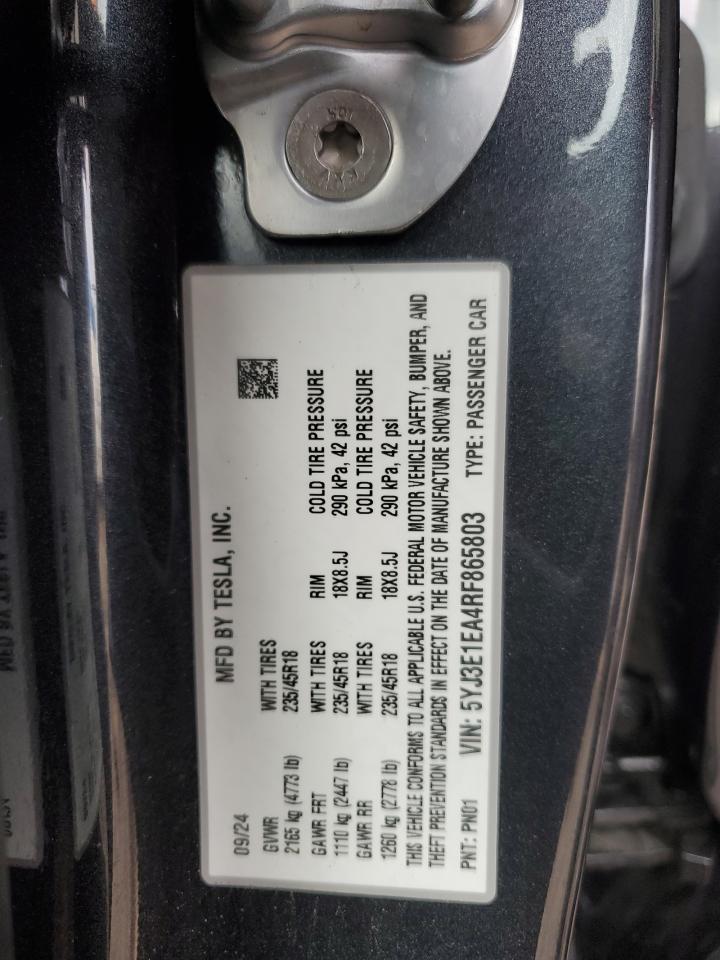 2024 TESLA MODEL 3