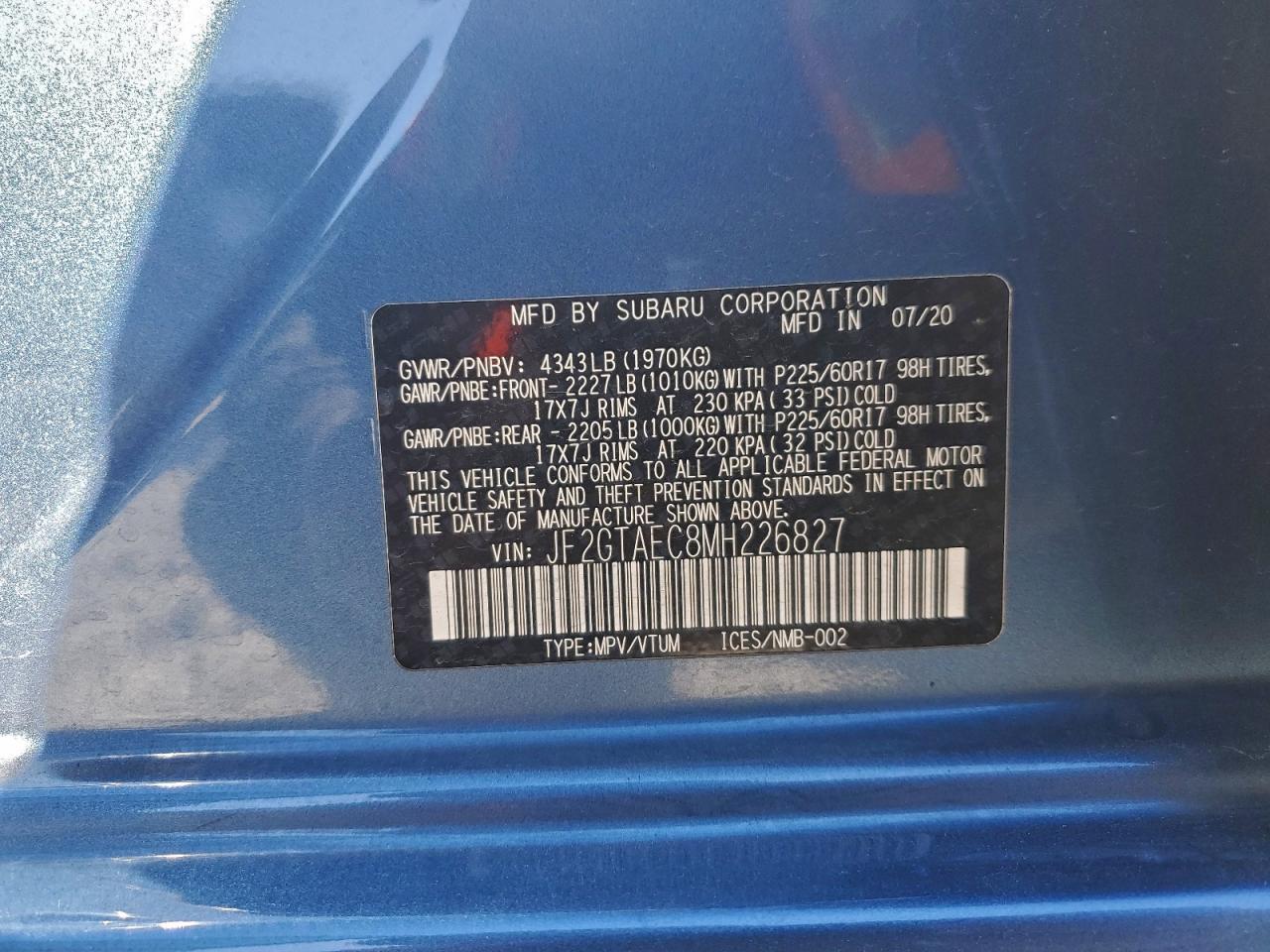 2021 SUBARU Crosstrek