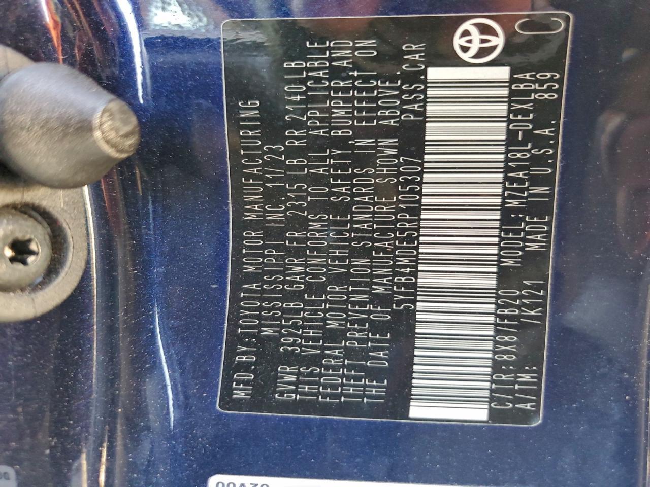 2024 TOYOTA COROLLA