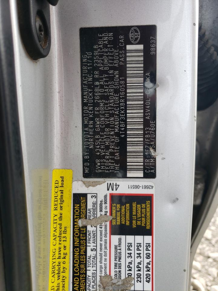 2011 TOYOTA CAMRY
