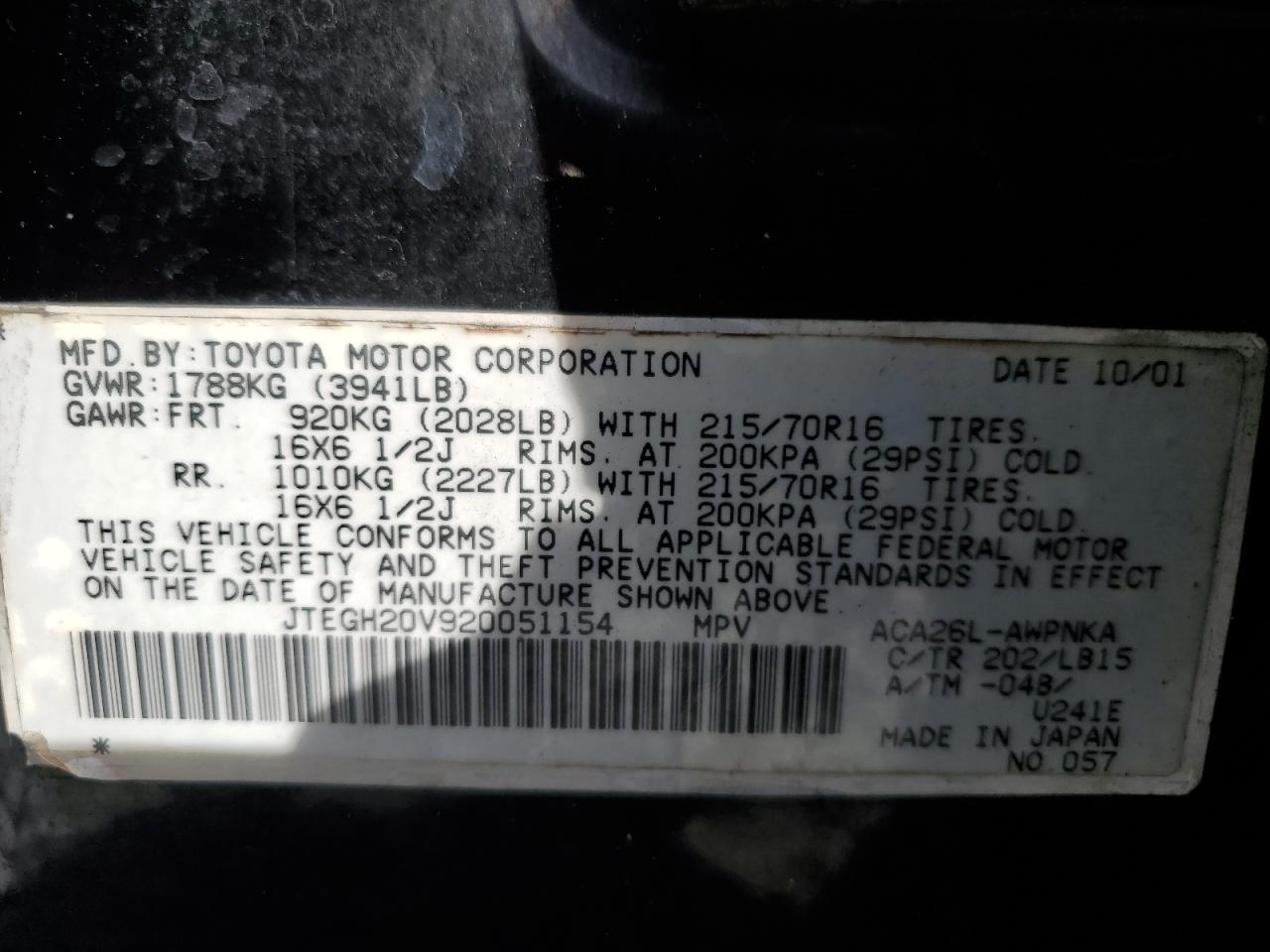 2002 TOYOTA RAV4
