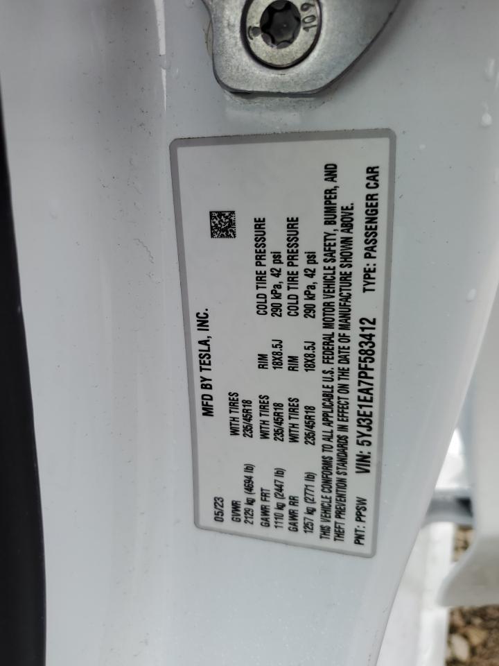 2023 TESLA MODEL 3