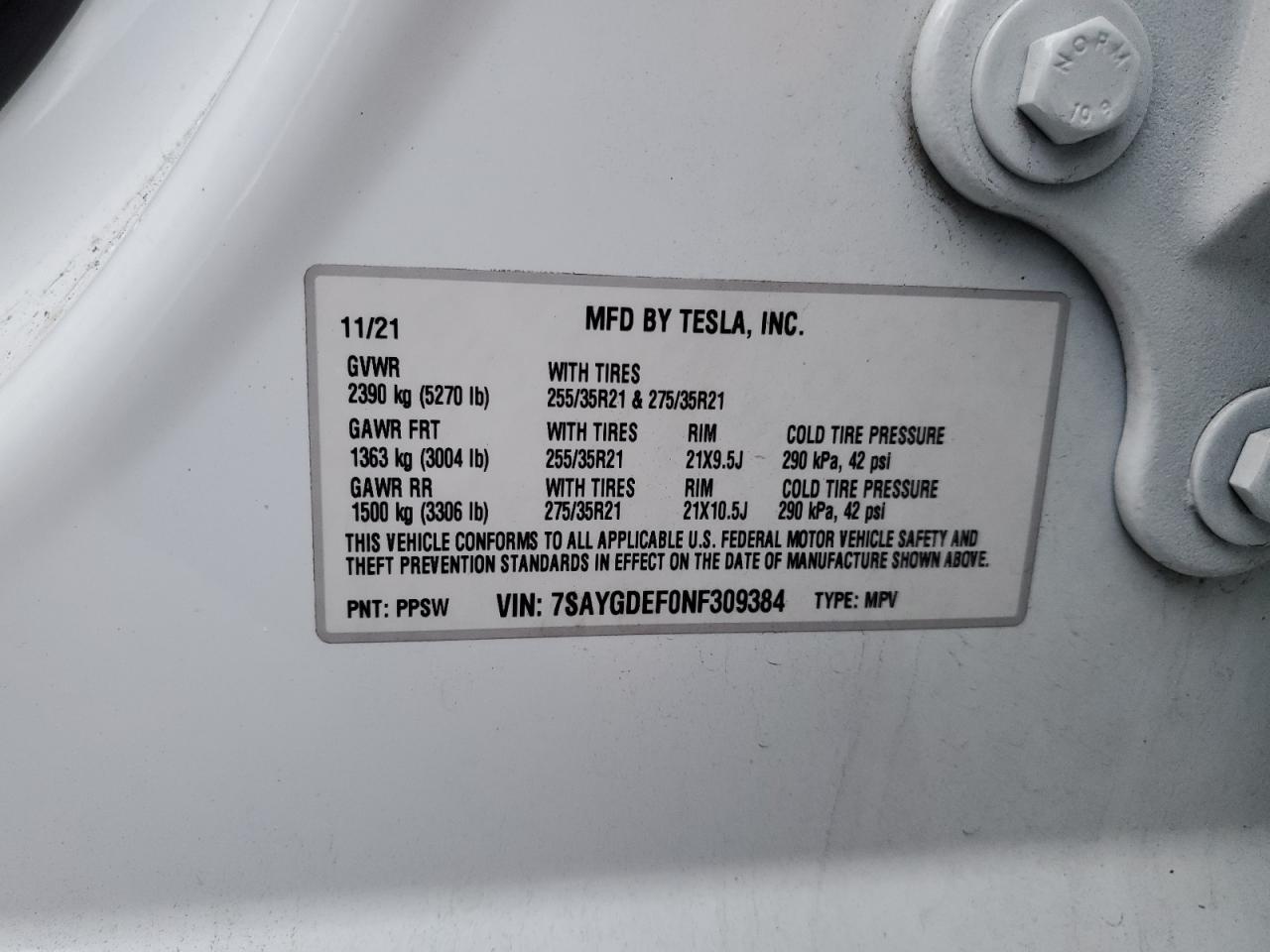 2022 TESLA MODEL Y