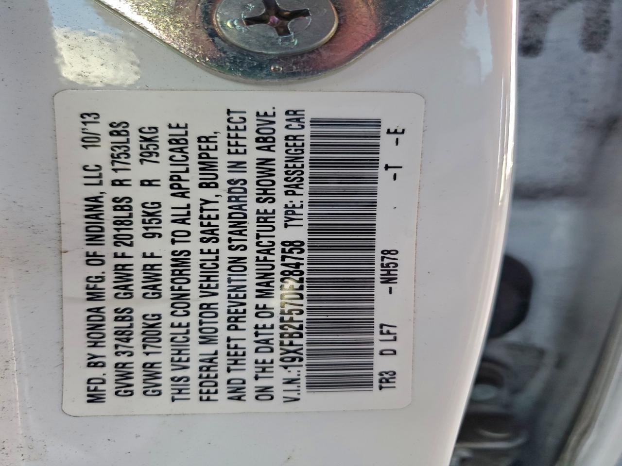 2013 HONDA CIVIC