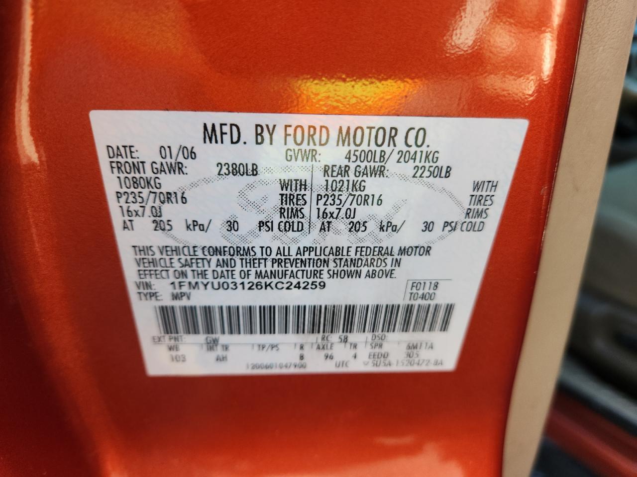 2006 FORD ESCAPE