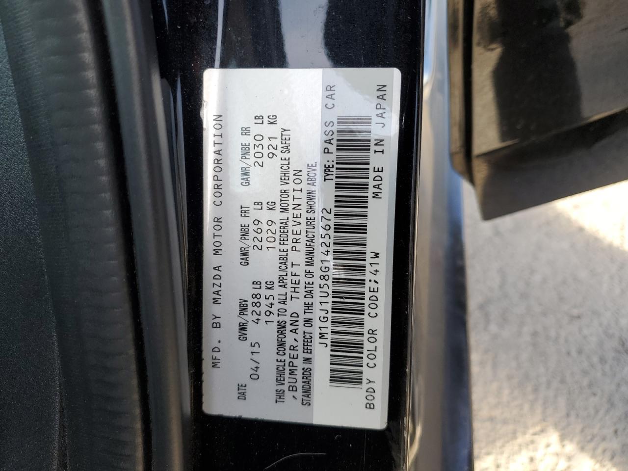 2016 MAZDA 6