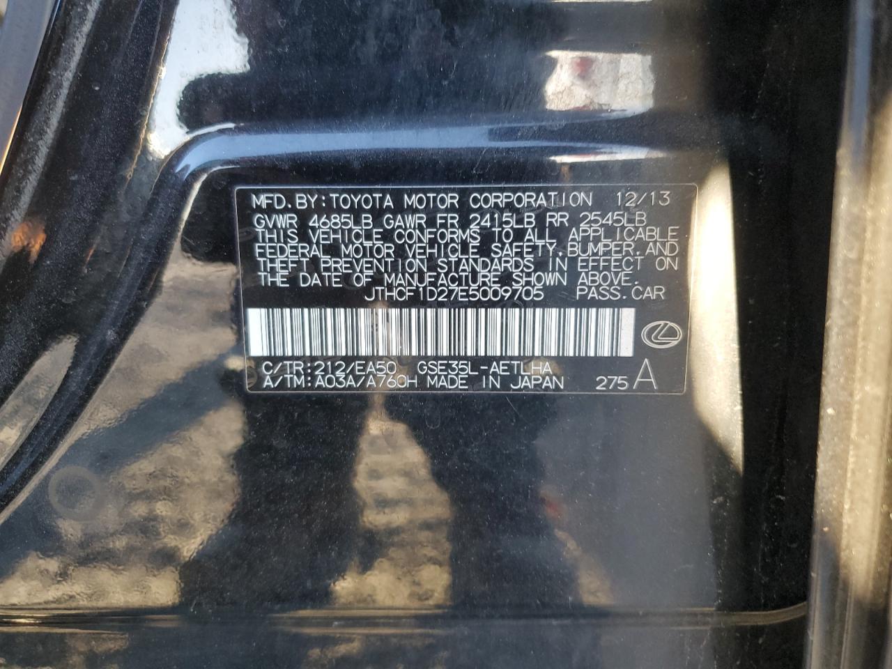 2014 LEXUS IS 250