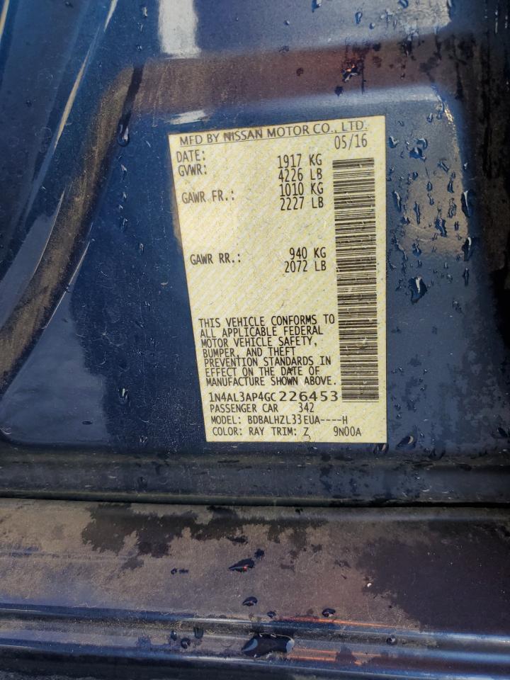 2016 NISSAN ALTIMA