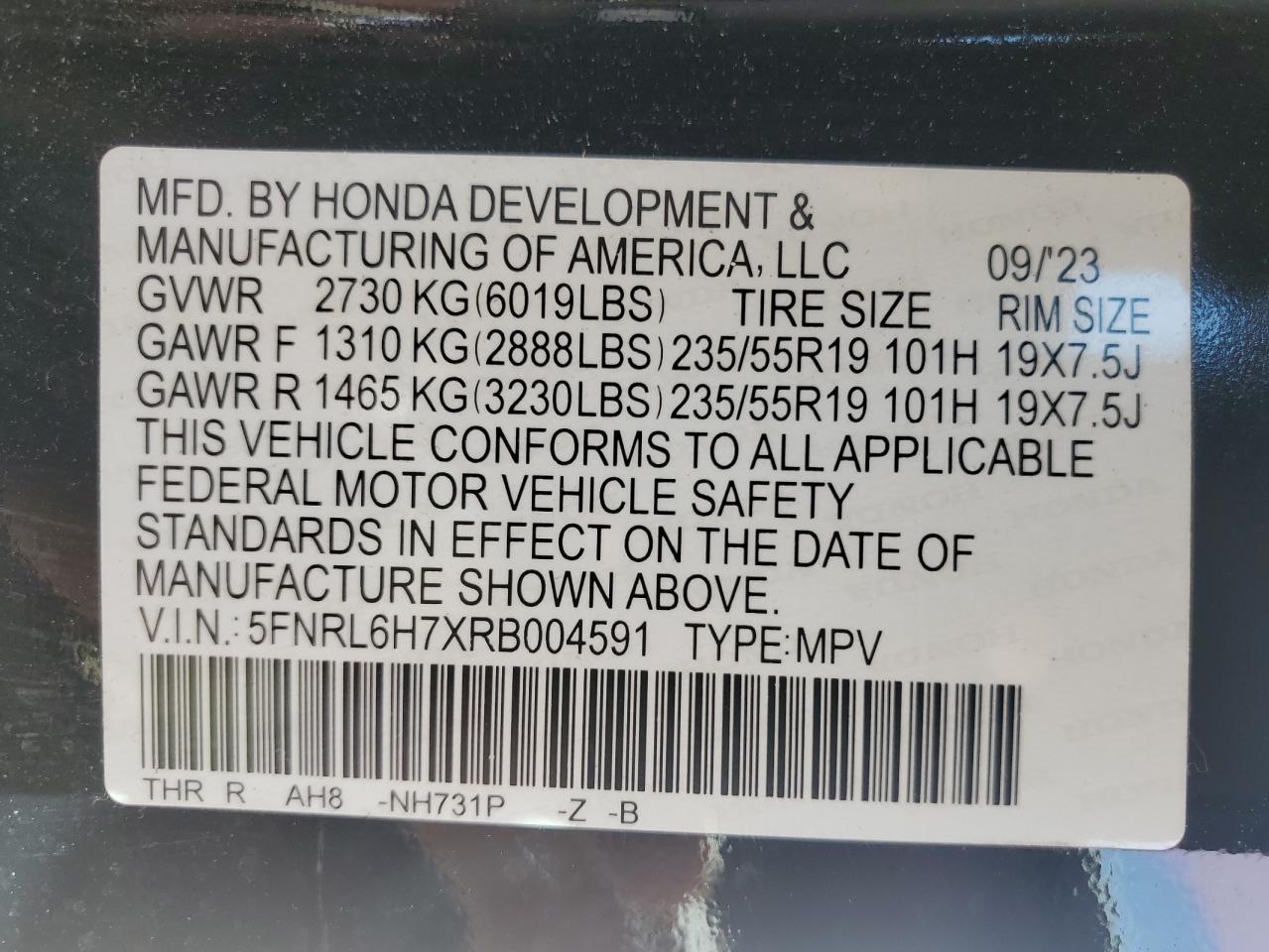 2024 HONDA ODYSSEY