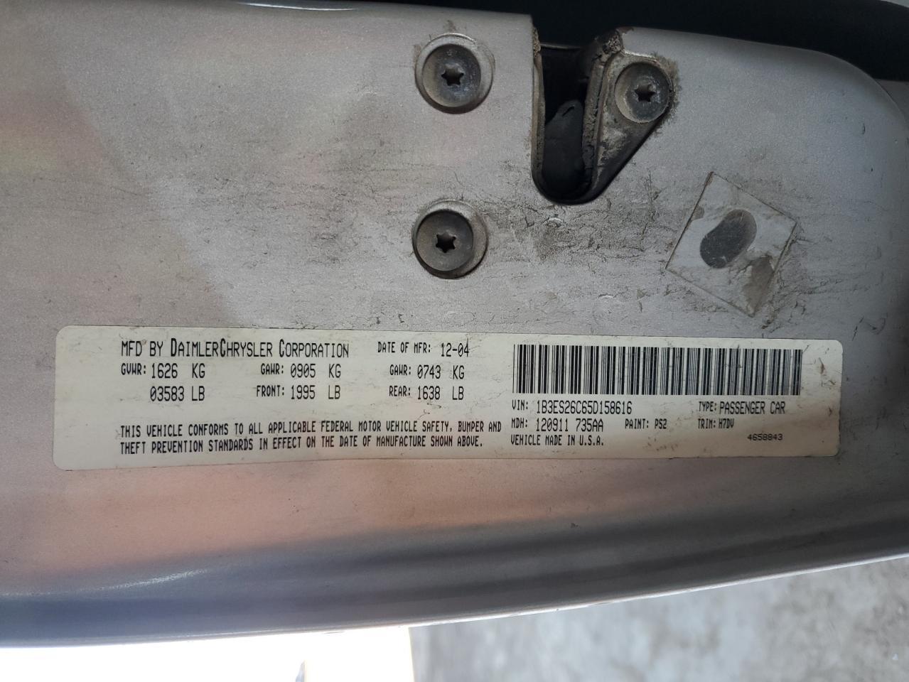 2005 DODGE Neon